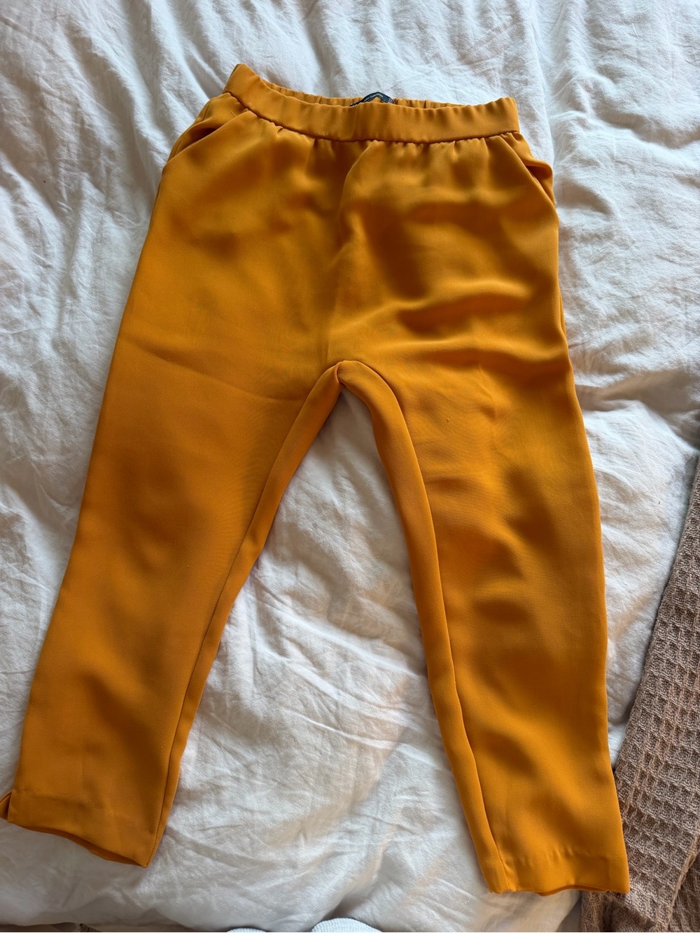 Zara: drop crotch mustard Yellow pants size  S